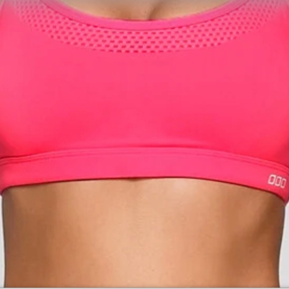 LORNA JANE Small Funky Pink Sports Bra Crop Top - Cross-over Straps - Picture 14 of 16